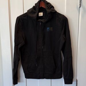 PINK Victoria's Secret Black Hoodie with Blue Label